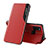 Custodia Portafoglio In Pelle Cover con Supporto QH1 per Samsung Galaxy M21 Rosso