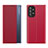 Custodia Portafoglio In Pelle Cover con Supporto QH2 per Samsung Galaxy A73 5G Rosso