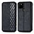 Custodia Portafoglio In Pelle Cover con Supporto S01D per Google Pixel 4a 5G Nero