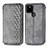 Custodia Portafoglio In Pelle Cover con Supporto S01D per Google Pixel 5 XL 5G Grigio