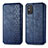 Custodia Portafoglio In Pelle Cover con Supporto S01D per Huawei Honor X10 Max 5G Blu