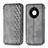 Custodia Portafoglio In Pelle Cover con Supporto S01D per Huawei Mate 40 Pro Grigio