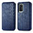 Custodia Portafoglio In Pelle Cover con Supporto S01D per Huawei P40 Blu