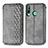 Custodia Portafoglio In Pelle Cover con Supporto S01D per Huawei P40 Lite E Grigio