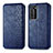 Custodia Portafoglio In Pelle Cover con Supporto S01D per Huawei P40 Pro Blu