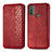 Custodia Portafoglio In Pelle Cover con Supporto S01D per Motorola Moto E20 Rosso