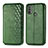Custodia Portafoglio In Pelle Cover con Supporto S01D per Motorola Moto E20 Verde