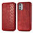 Custodia Portafoglio In Pelle Cover con Supporto S01D per Motorola Moto E32 Rosso