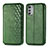 Custodia Portafoglio In Pelle Cover con Supporto S01D per Motorola Moto E32 Verde