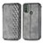 Custodia Portafoglio In Pelle Cover con Supporto S01D per Motorola Moto E40 Grigio