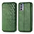 Custodia Portafoglio In Pelle Cover con Supporto S01D per Motorola Moto Edge 20 5G Verde