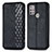 Custodia Portafoglio In Pelle Cover con Supporto S01D per Motorola Moto G30 Nero