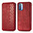 Custodia Portafoglio In Pelle Cover con Supporto S01D per Motorola Moto G31 Rosso