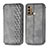 Custodia Portafoglio In Pelle Cover con Supporto S01D per Motorola Moto G40 Fusion Grigio