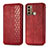 Custodia Portafoglio In Pelle Cover con Supporto S01D per Motorola Moto G40 Fusion Rosso