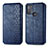 Custodia Portafoglio In Pelle Cover con Supporto S01D per Motorola Moto G50 Blu