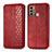 Custodia Portafoglio In Pelle Cover con Supporto S01D per Motorola Moto G60 Rosso