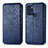 Custodia Portafoglio In Pelle Cover con Supporto S01D per Motorola Moto G60s Blu