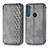 Custodia Portafoglio In Pelle Cover con Supporto S01D per Motorola Moto One Fusion Plus Grigio