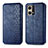 Custodia Portafoglio In Pelle Cover con Supporto S01D per Oppo Reno8 4G Blu