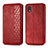 Custodia Portafoglio In Pelle Cover con Supporto S01D per Samsung Galaxy A01 Core Rosso