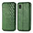 Custodia Portafoglio In Pelle Cover con Supporto S01D per Samsung Galaxy A21 SC-42A Verde