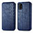 Custodia Portafoglio In Pelle Cover con Supporto S01D per Samsung Galaxy A51 4G Blu