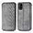 Custodia Portafoglio In Pelle Cover con Supporto S01D per Samsung Galaxy A51 4G Grigio