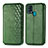Custodia Portafoglio In Pelle Cover con Supporto S01D per Samsung Galaxy F41 Verde