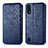 Custodia Portafoglio In Pelle Cover con Supporto S01D per Samsung Galaxy M01 Blu