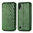Custodia Portafoglio In Pelle Cover con Supporto S01D per Samsung Galaxy M10 Verde