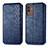 Custodia Portafoglio In Pelle Cover con Supporto S01D per Samsung Galaxy M13 5G Blu