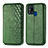 Custodia Portafoglio In Pelle Cover con Supporto S01D per Samsung Galaxy M31 Verde