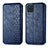 Custodia Portafoglio In Pelle Cover con Supporto S01D per Samsung Galaxy M32 4G Blu