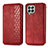 Custodia Portafoglio In Pelle Cover con Supporto S01D per Samsung Galaxy M33 5G Rosso
