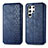 Custodia Portafoglio In Pelle Cover con Supporto S01D per Samsung Galaxy S21 Ultra 5G Blu