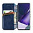 Custodia Portafoglio In Pelle Cover con Supporto S01D per Samsung Galaxy S22 Ultra 5G