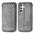 Custodia Portafoglio In Pelle Cover con Supporto S01D per Samsung Galaxy S22 Ultra 5G Grigio