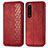Custodia Portafoglio In Pelle Cover con Supporto S01D per Sony Xperia 1 III Rosso