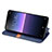Custodia Portafoglio In Pelle Cover con Supporto S01D per Sony Xperia 10 II