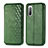 Custodia Portafoglio In Pelle Cover con Supporto S01D per Sony Xperia 10 II Verde