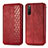 Custodia Portafoglio In Pelle Cover con Supporto S01D per Sony Xperia 10 III Rosso