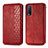 Custodia Portafoglio In Pelle Cover con Supporto S01D per Vivo Y30 Rosso