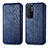 Custodia Portafoglio In Pelle Cover con Supporto S01D per Xiaomi Mi Note 10 Lite Blu