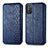 Custodia Portafoglio In Pelle Cover con Supporto S01D per Xiaomi Poco M3 Blu