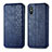 Custodia Portafoglio In Pelle Cover con Supporto S01D per Xiaomi Redmi 9A Blu