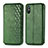 Custodia Portafoglio In Pelle Cover con Supporto S01D per Xiaomi Redmi 9A Verde