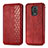Custodia Portafoglio In Pelle Cover con Supporto S01D per Xiaomi Redmi Note 9 Pro Rosso