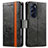 Custodia Portafoglio In Pelle Cover con Supporto S02D per Motorola Moto Edge 30 Pro 5G
