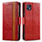 Custodia Portafoglio In Pelle Cover con Supporto S02D per Motorola Moto G50 5G Rosso